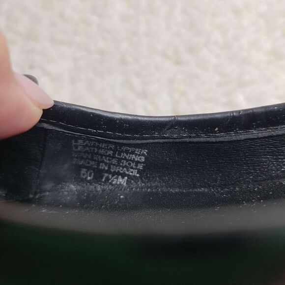 Tory Burch Womens Black Leather Snake Print Verbena Cap Toe Ballet Flat … - Picture 5 of 5